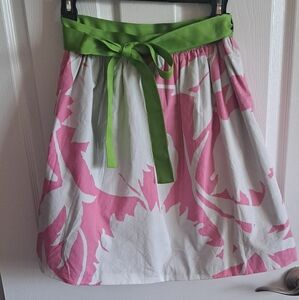 Floral Pink and Green Skirt